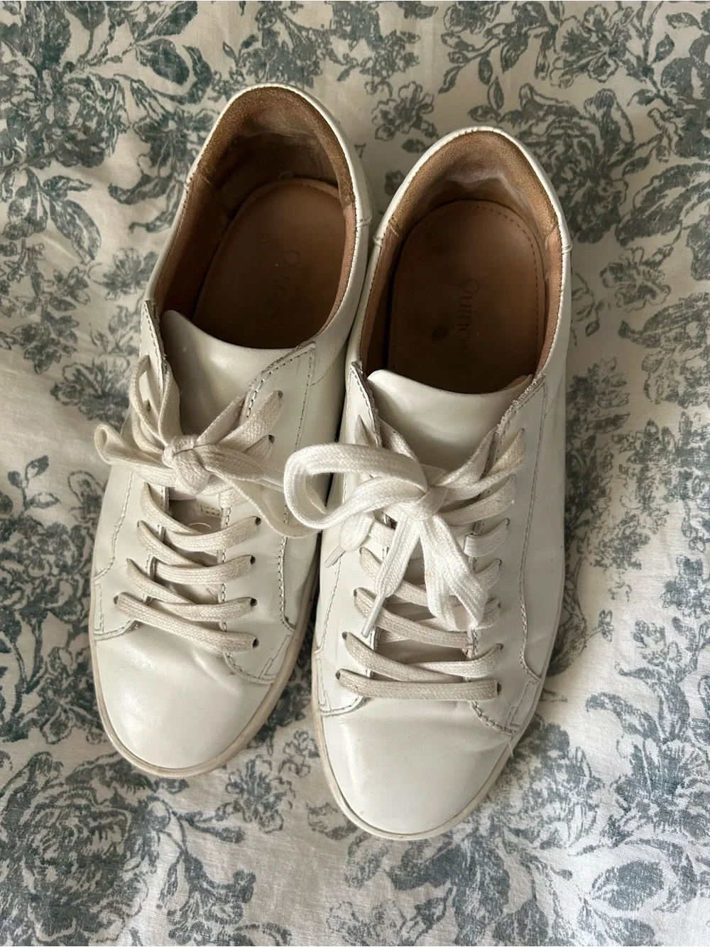 Quince White Italian Leather Low-Top Sneakers